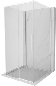 Mexen Rox-3S, 3-stenný sprchový kút 100 x 100 cm, 8mm číre sklo, biely profil, 8C2-100-100-20-00-3S