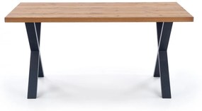 Rozkladací jedálenský stôl Xaver svetlý dub/čierna