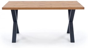 Jídelní rozkládací stůl Xaver 160/250 cm dub jasný/černý