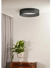 Duolla - LED Stropné svietidlo ROLLER RATTAN LED/24W/230V pr. 45 cm čierna