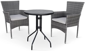 Balkónový set Nina + 2x ratanové kreslo Bali PREMIUM