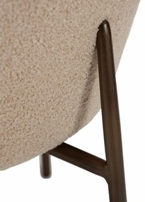 ORBIT ČALÚNENÁ STOLIČKA almond bouclé/antique brass