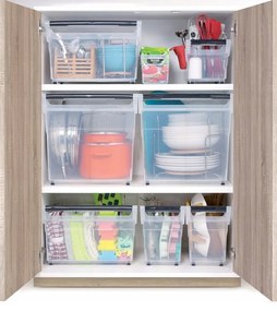 Úložný box, úzky s úchytom, systémový NUK, 58x38x26, 30 l
