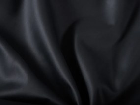 Biante Veľký okrúhly bavlnený saténový obrus ST-006 Čierny Ø 220 cm