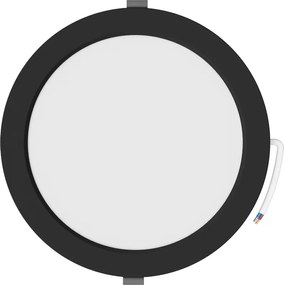 Mexen LDRR, LED stropné svietidlo na zapustenie, priemer 12 cm 22 cm, 18W, studená - 6500K, 1440 lm, čierna - L210-022-1865-70