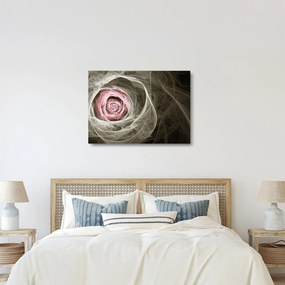 Sklenený obraz - Abstraktné ruže svetlo ružová (70x50 cm)