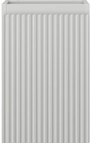 Mexen Rivel, kúpeľňová skrinka 30 cm, 1 dvierka, s drážkami, sivá matná, 91A21-03047-1-BF62