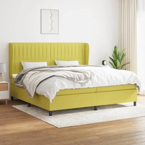 Boxspring posteľ s matracom zelená 200x200 cm látka 3128156