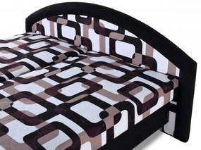 Čalúnená manželská posteľ MAGDA, čierna vzor/ čierna (216/41)