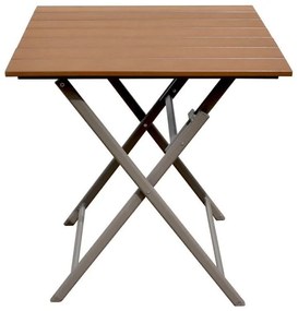 Asko a.s. CALVIN 409 - záhradný skladací stolík farba: hnedá, hliník + polywood