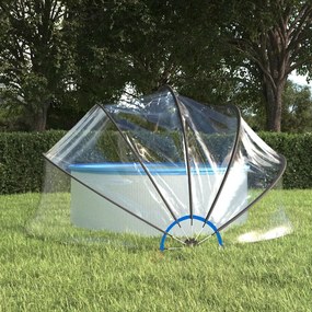 Bazénová kupola s držiakom okrúhla 500x250 cm PVC