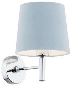 Argon 3910 - Nástenná lampa BOLZANO 1xE27/15W/230V modrá/lesklý chróm AR3910