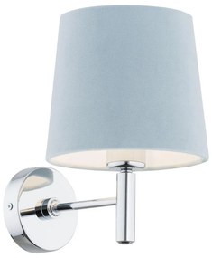 Argon 3910 - Nástenná lampa BOLZANO 1xE27/15W/230V modrá/lesklý chróm