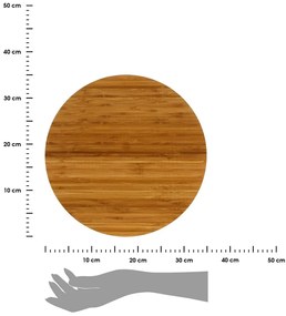 Drevený otočný servírovací podnos Wood, (fi) 35 cm