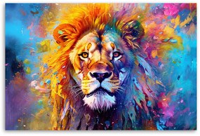 Gario Obraz na plátne Farebný lev Rozmery: 60 x 40 cm