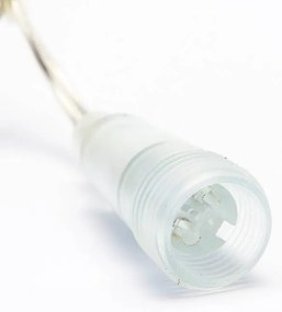 DECOLED Interiérový svetelný záves LED, teplá biela, priehľadný kábel, 1x1,5 m, 150 diód