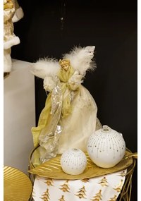 Vianočná dekorácia 41 cm anjel zlatá