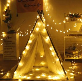 LED zlaté hviezdy 391020