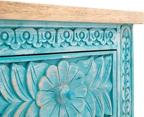 furniture-nabytek.cz - Masívna komoda Santa Cruz z mangového dreva, modrá, lakovaná