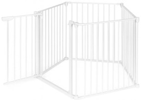 Ochranná zábrana pre deti a zvieratá, 5 panelov, 60 cm, biely kov, ECOTOYS