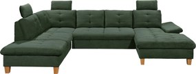 XXXLutz SEDACIA SÚPRAVA, textil, tmavozelená MID.YOU - Sedačky - 002220054207