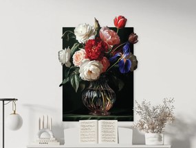 drevko |  Obraz Romantická kytica vo váze  45 x 335 cm