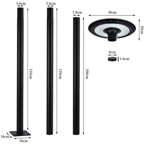 Brilagi - LED Pouličná lampa URBANSPARK LED/120W/230V čierna IP65
