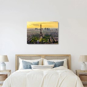 Sklenený obraz - Panoráma Paríža (70x50 cm)