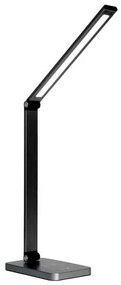 Stolná lampa Platinet 10 W, bezdrôtové nabíjanie + USB, čierna