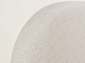 Krémovobiela čalúnená dvojlôžková posteľ s úložným priestorom s roštom 140x200 cm Maumere – Maison de Rêve