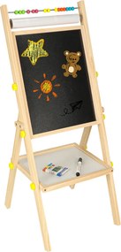 Obojstranná magnetická tabuľa KIK s dreveným rámom, 90 cm