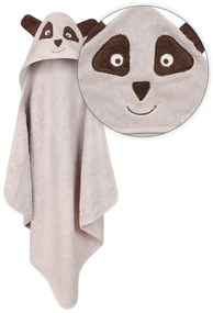 Babymatex Bavlnená osuška pre bábätko s kapucňou Jimmy 80x80cm - Panda