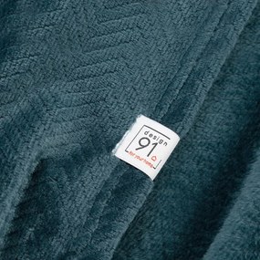 EUROFIRANY Flano deka veľmi mäkká na dotyk s 3d efektom 220 cm x 200 cm tmavomodrá 100 % polyester Varianta: 401109