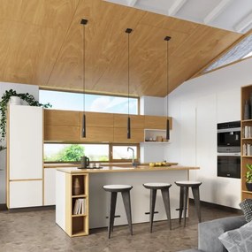 Sollux SL.1400 - Luster na lanku PRYSM 1xG9/8W/230V čierna