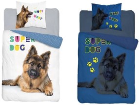 Dekorstudio Svietiace posteľné obliečky SUPER DOG Varianta: 1x 140x200cm + 1 x 70x80cm