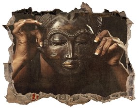 Díra 3D fototapeta na stěnu Africké masky nd-k-77701423