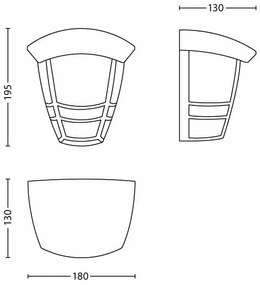 Philips 15387/30/16 - Vonkajšie nástenné svietidlo MYGARDEN CREEK 1xE27/60W/230V