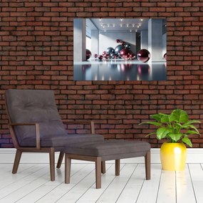Obraz - 3D priestor s guľami II. (90x60 cm)