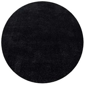 Ayyildiz, Kusový koberec Ata 7000 anthracite kruh, 200x200 (priemer) kruh, šedá, obývacia izba