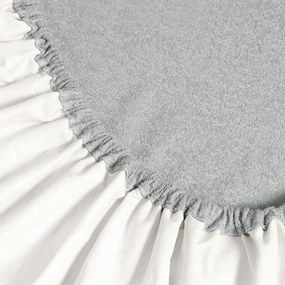 Goldea nepriepustná froté plachta do detskej postieľky - svetlo sivá 70 x 140 cm