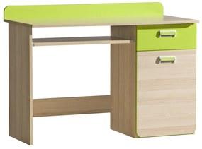 Písací stolík CORNETO L10 Farba: Jaseň coimbra / zelená