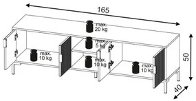 Televízny stolík FLOP biely