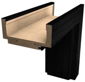 Obložková zárubňa DRE O7 (200-220) brest antracit 80 cm pravá O7JA80P