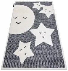 styldomova Detský sivý koberec JOY Mesiac a hviezdy