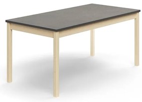 Stôl DECIBEL, 1600x800x720 mm, akustické linoleum, breza/tmavošedá