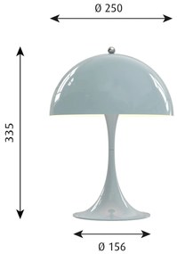 Louis Poulsen Panthella Mini LED lampa stôl, modrá