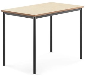 Stôl SONITUS, 1200x800x900 mm, linoleum - béžová, antracit