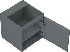 Mexen Rivel, kúpeľňová skrinka 45 cm, 1 dvierka, s drážkami, grafitová matná, 91A21-04547-1-BF66