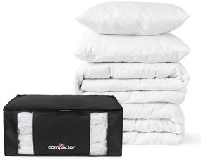 Čierny úložný box s vákuovým obalom Compactor Black Edition, objem 210 l
