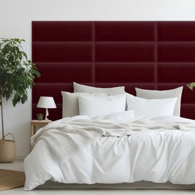 Zamatový čalúnený panel - Obdĺžnik - 80x20cm Farba: Vínová